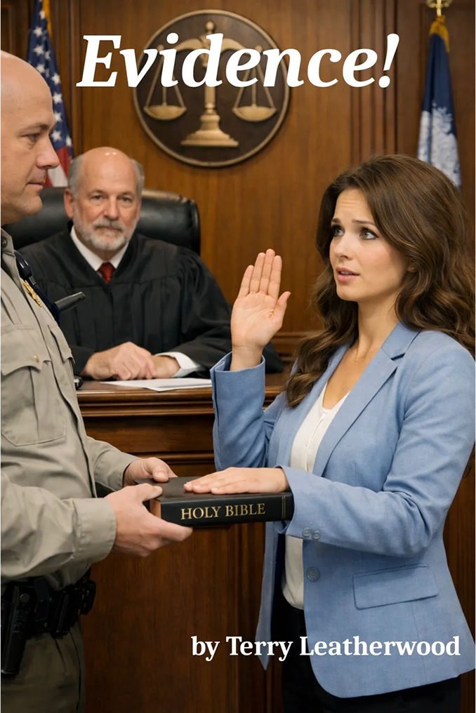 Legal oath with Bible in courtroom