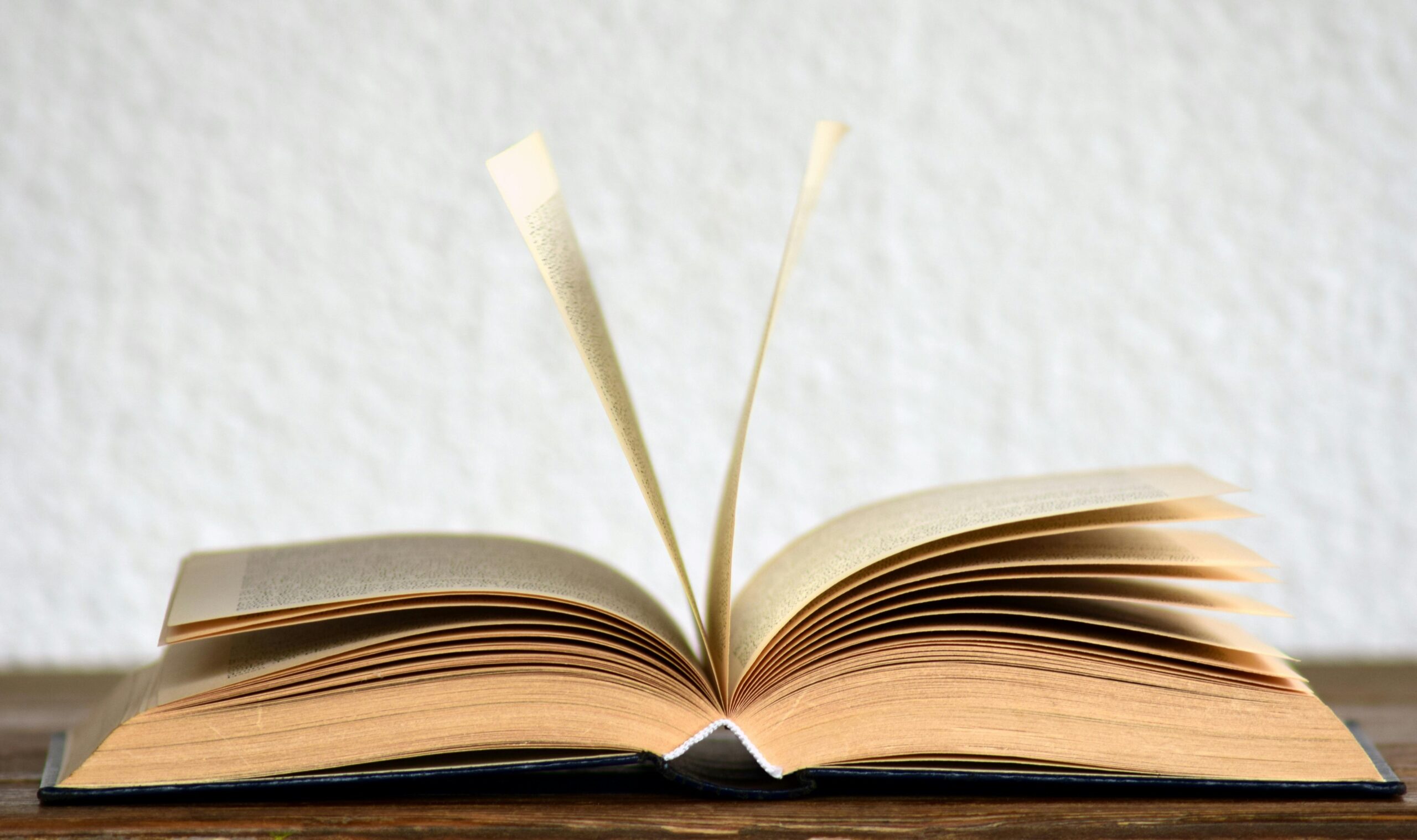 Book pages turning in the breeze